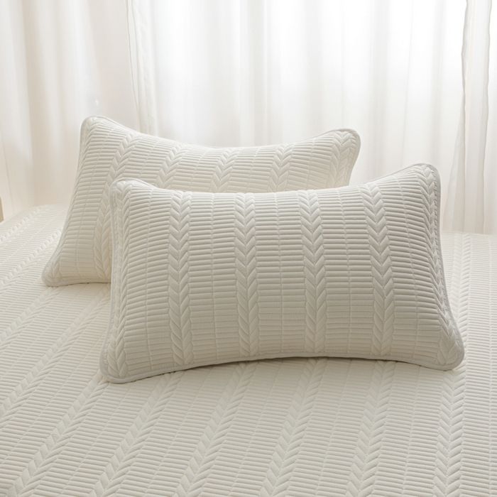 91家纺网 家纺一手货源 找家纺 芬晴家纺 2025新款全棉水洗棉大豆床笠-芳华 芳华-白