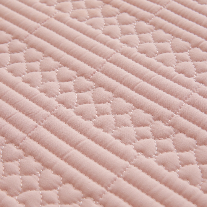 91家纺网 家纺一手货源 找家纺 芬晴家纺 2025新款A类全棉夹棉大豆床笠-派对 派对-嫩粉