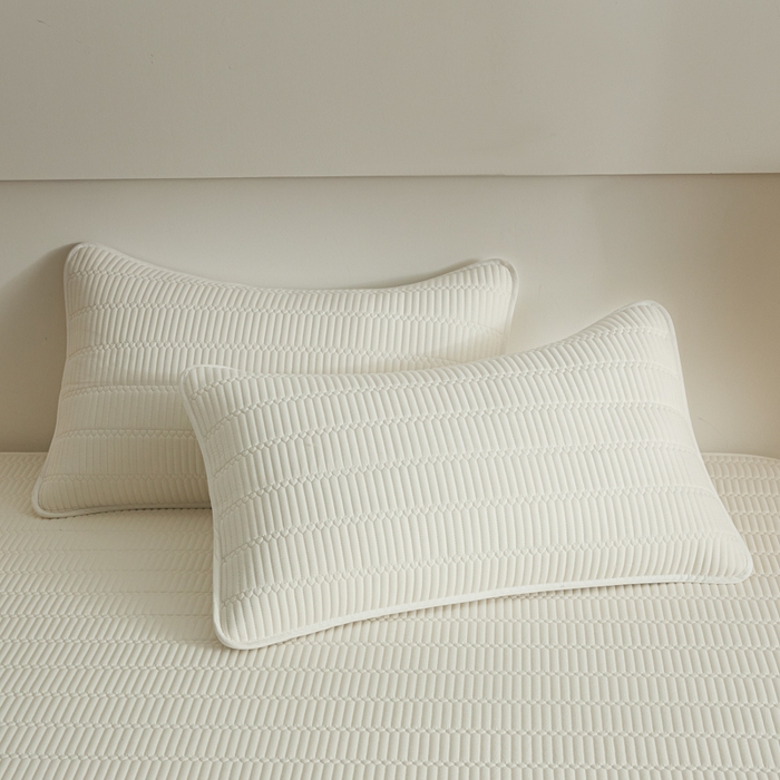 91家纺网 家纺一手货源 找家纺 芬晴家纺 2025新款A类全棉水洗棉夹棉床笠-甜心 甜心-白