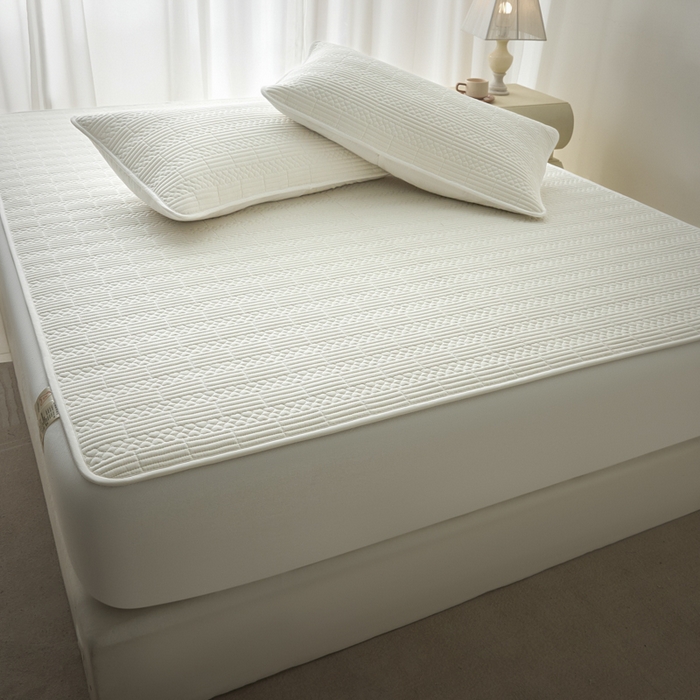 芬晴家纺 2025新款A类全棉夹棉大豆床笠-派对 派对-白