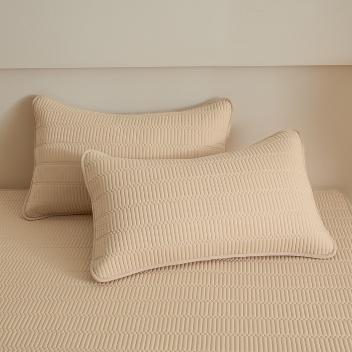 91家纺网 家纺一手货源 找家纺 芬晴家纺 2025新款A类全棉水洗棉夹棉床笠-甜心 甜心-浅卡