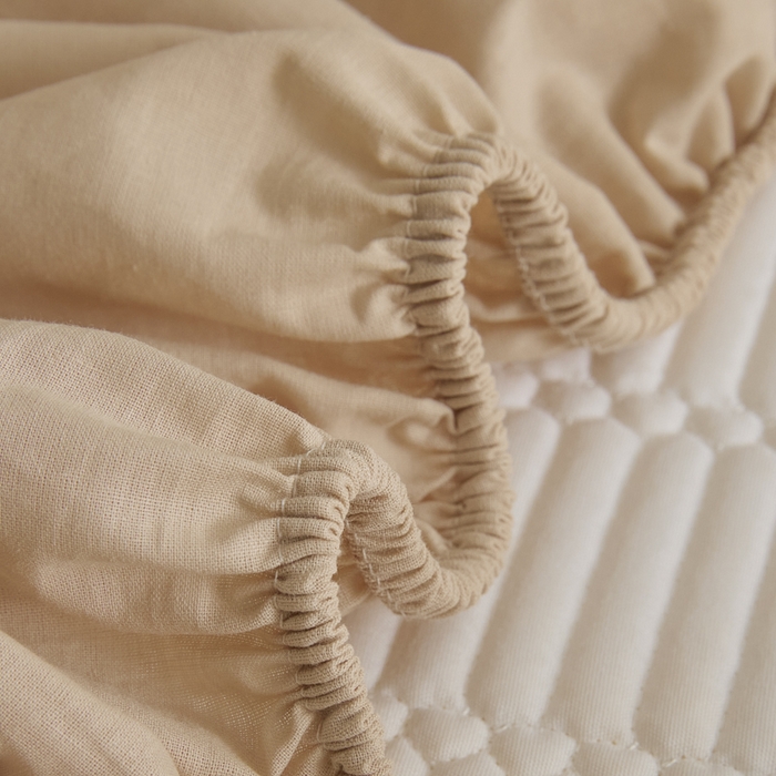 91家纺网 家纺一手货源 找家纺 芬晴家纺 2025新款A类全棉水洗棉夹棉床笠-甜心 甜心-浅卡