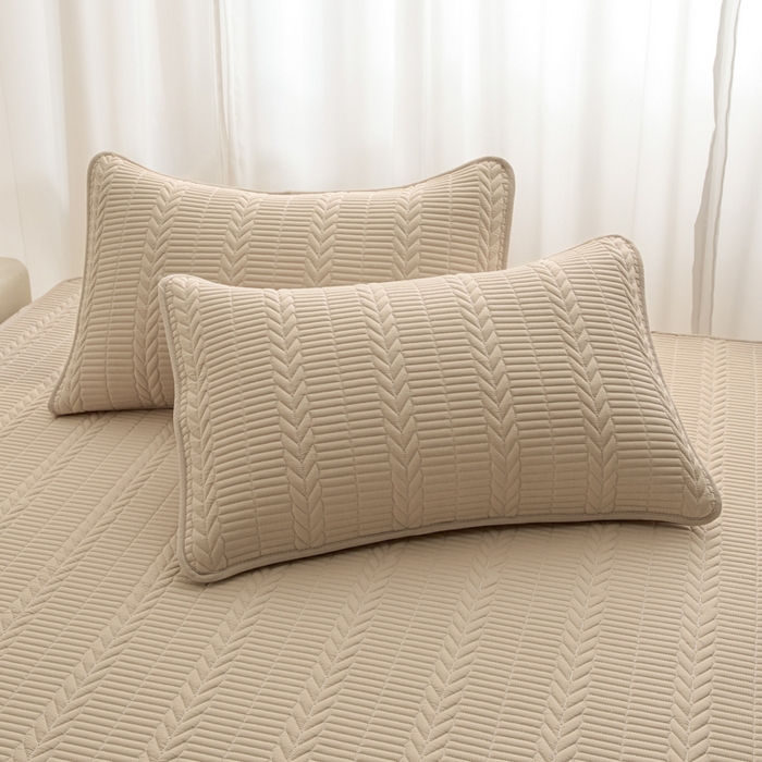 91家纺网 家纺一手货源 找家纺 芬晴家纺 2025新款全棉水洗棉大豆床笠-芳华 芳华-浅卡