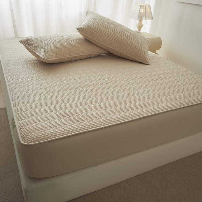 芬晴家纺 2025新款A类全棉夹棉大豆床笠-派对 派对-浅卡