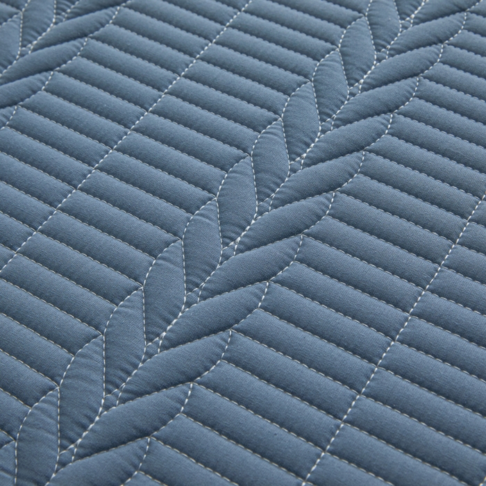 91家纺网 家纺一手货源 找家纺 芬晴家纺 2025新款全棉水洗棉大豆床笠-芳华 芳华-雾蓝