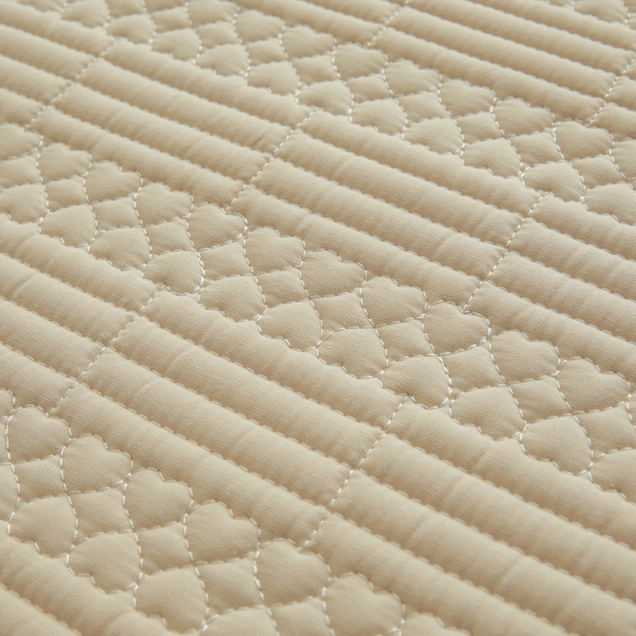 91家纺网 家纺一手货源 找家纺 芬晴家纺 2025新款A类全棉夹棉大豆床笠-派对 派对-浅卡