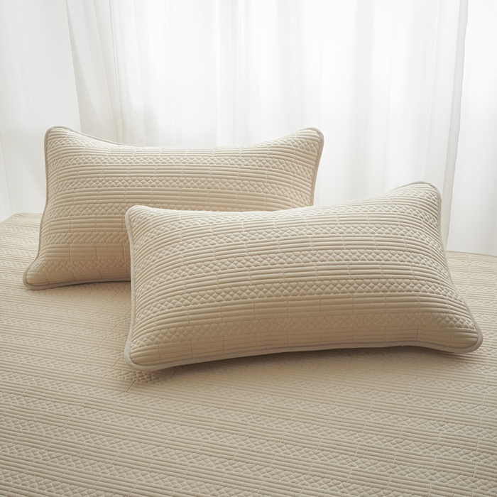 91家纺网 家纺一手货源 找家纺 芬晴家纺 2025新款A类全棉夹棉大豆床笠-派对 派对-浅卡