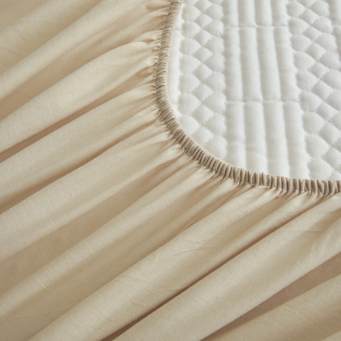 91家纺网 家纺一手货源 找家纺 芬晴家纺 2025新款A类全棉夹棉大豆床笠-派对 派对-浅卡