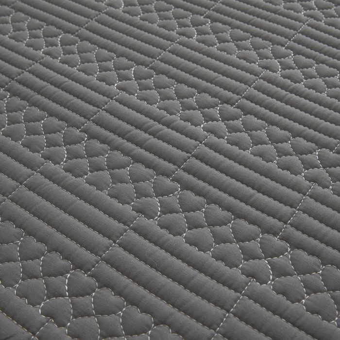 91家纺网 家纺一手货源 找家纺 芬晴家纺 2025新款A类全棉夹棉大豆床笠-派对 派对-岩灰