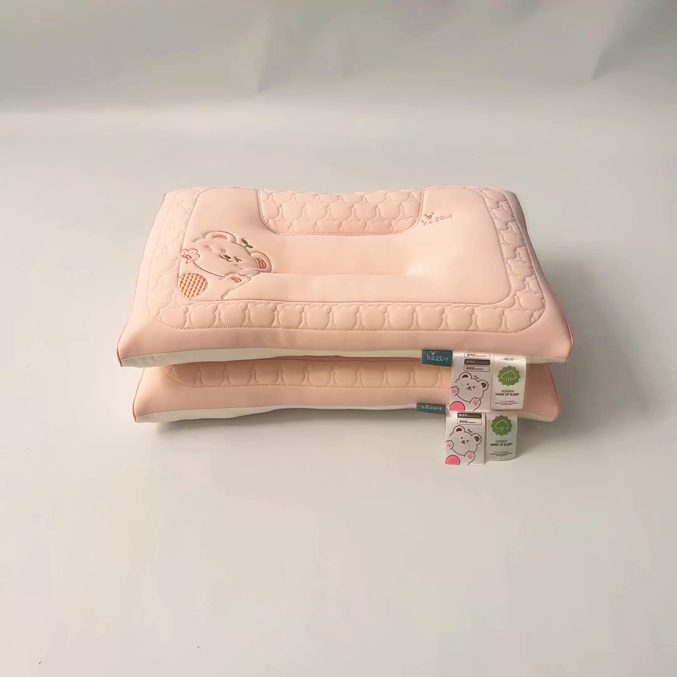 91家纺网 家纺一手货源 找家纺 （总）织布人 2025新款枕芯夏季凉感冰丝小熊乳胶枕头防出汗儿童学生成人亲子枕