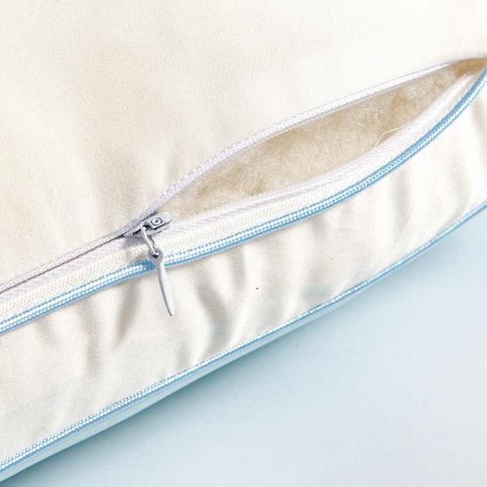 91家纺网 家纺一手货源 找家纺 织布人 2025新款枕芯夏季凉感冰丝小熊乳胶枕头防出汗儿童学生成人亲子枕 天空蓝_一只48*74cm【成人高枕】