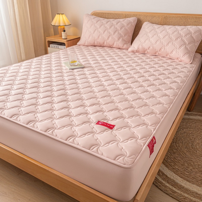 91家纺网 家纺一手货源 找家纺 （总）芬晴家纺 2025新款母婴级大豆防水床笠-马丁-风车