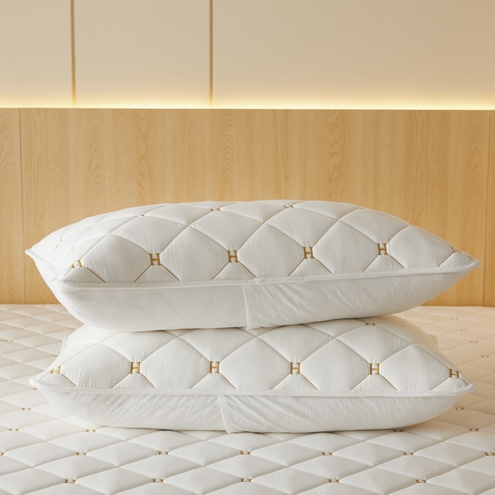 91家纺网 家纺一手货源 找家纺 芬晴家纺 2025新款全棉水洗棉A类防水系列枕套 H-奶白