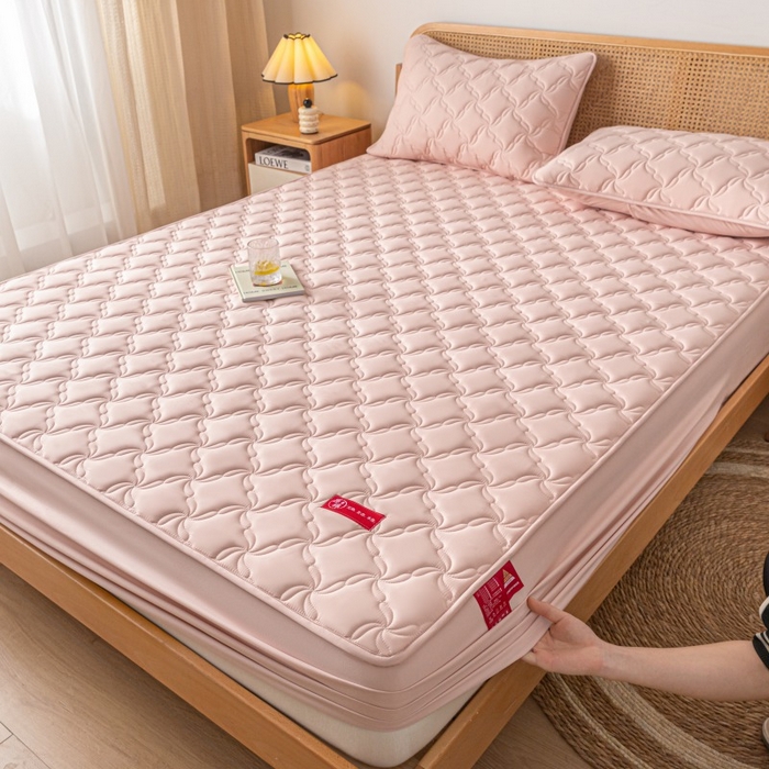 91家纺网 家纺一手货源 找家纺 （总）芬晴家纺 2025新款母婴级大豆防水床笠-马丁-风车