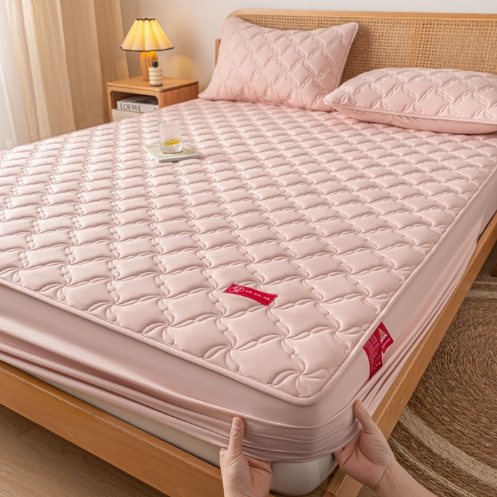 91家纺网 家纺一手货源 找家纺 （总）芬晴家纺 2025新款母婴级大豆防水床笠-马丁-风车