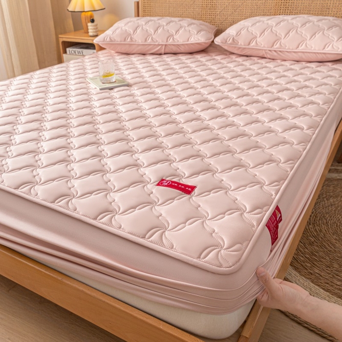 91家纺网 家纺一手货源 找家纺 （总）芬晴家纺 2025新款母婴级大豆防水床笠-马丁-风车