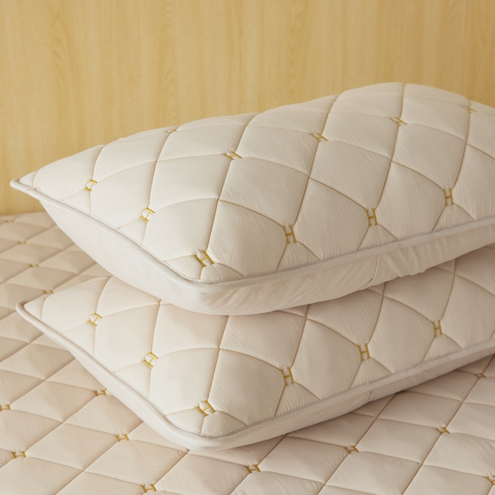 91家纺网 家纺一手货源 找家纺 芬晴家纺 2025新款全棉水洗棉A类防水系列枕套 H-浅卡