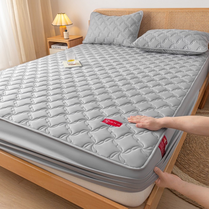 91家纺网 家纺一手货源 找家纺 （总）芬晴家纺 2025新款母婴级大豆防水床笠-马丁-风车