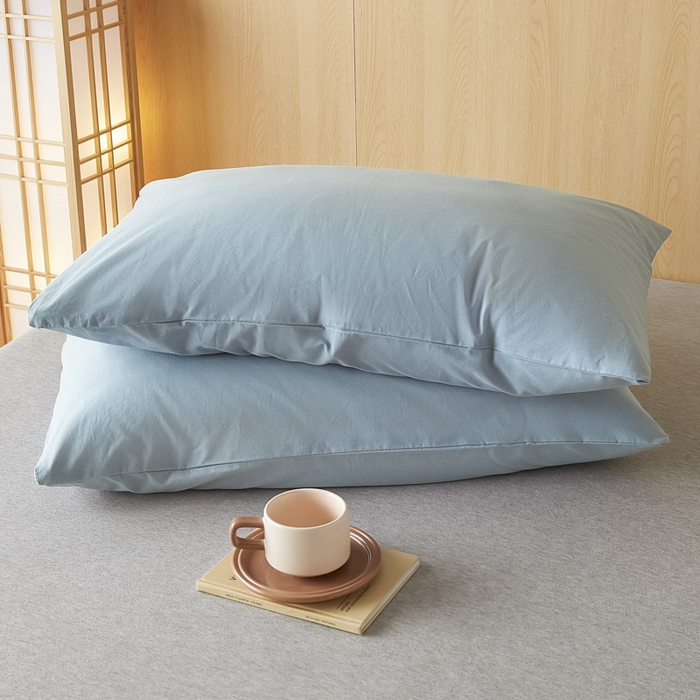 91家纺网 家纺一手货源 找家纺 芬晴家纺 2025新款A类全棉色织防水枕套系列 防水-繁星蓝