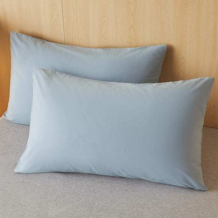 91家纺网 家纺一手货源 找家纺 芬晴家纺 2025新款A类全棉色织防水枕套系列 防水-繁星蓝