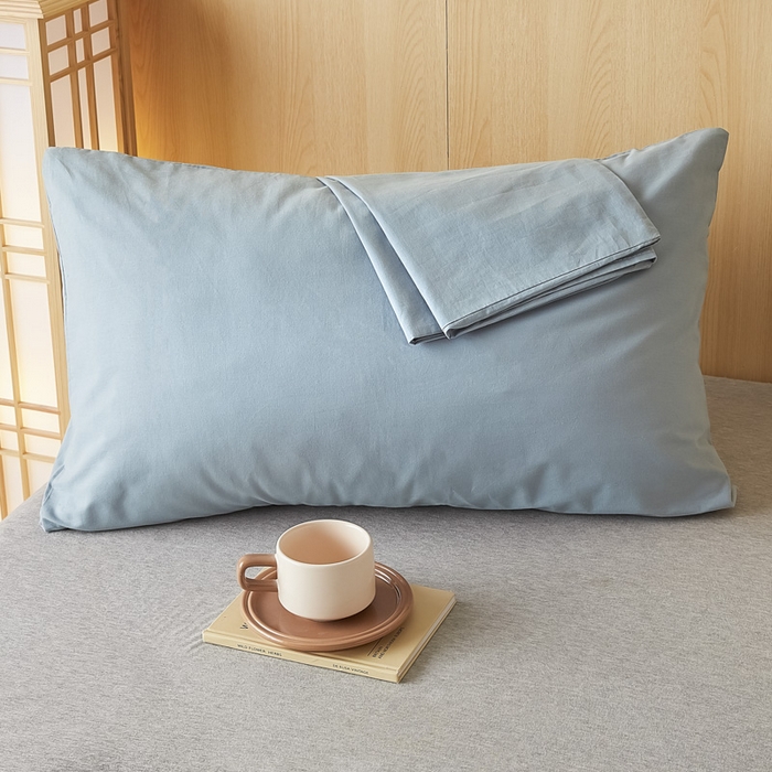 91家纺网 家纺一手货源 找家纺 芬晴家纺 2025新款A类全棉色织防水枕套系列 防水-繁星蓝