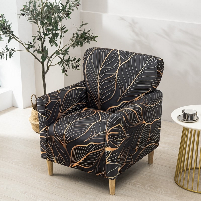 91家纺网 家纺一手货源 找家纺 兴妮雅家纺 2025新款单人小沙发套 叶脉情深