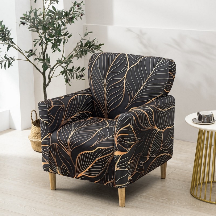 91家纺网 家纺一手货源 找家纺 兴妮雅家纺 2025新款单人小沙发套 叶脉情深