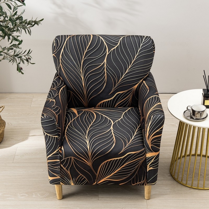 91家纺网 家纺一手货源 找家纺 兴妮雅家纺 2025新款单人小沙发套 叶脉情深