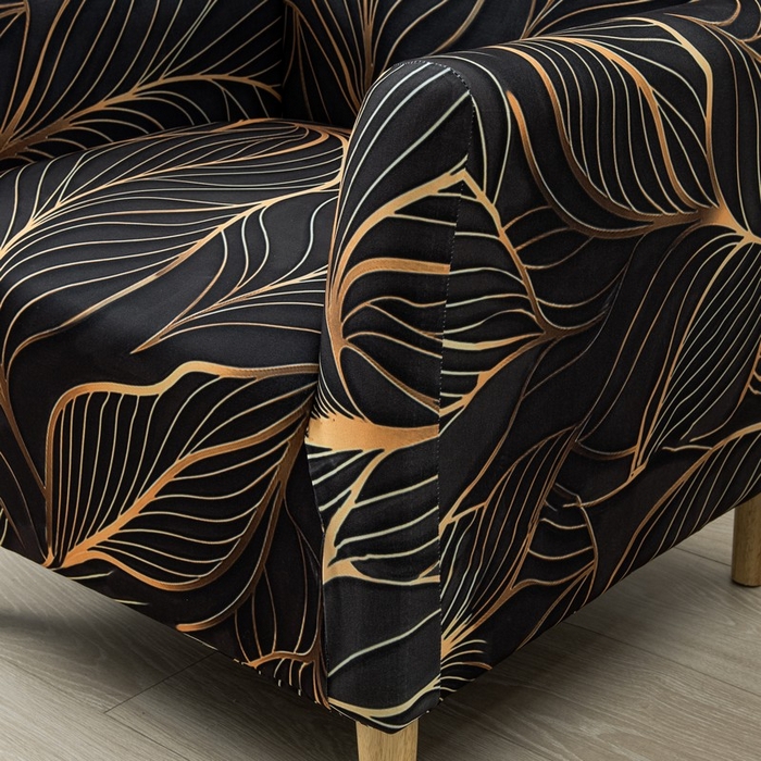 91家纺网 家纺一手货源 找家纺 兴妮雅家纺 2025新款单人小沙发套 叶脉情深