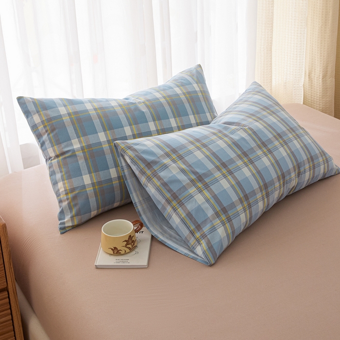 91家纺网 家纺一手货源 找家纺 芬晴家纺 2025新款A类全棉色织防水枕套系列 防水-简兮兰