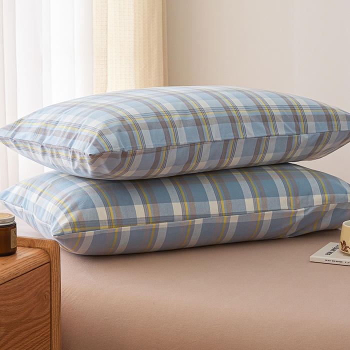 91家纺网 家纺一手货源 找家纺 芬晴家纺 2025新款A类全棉色织防水枕套系列 防水-简兮兰