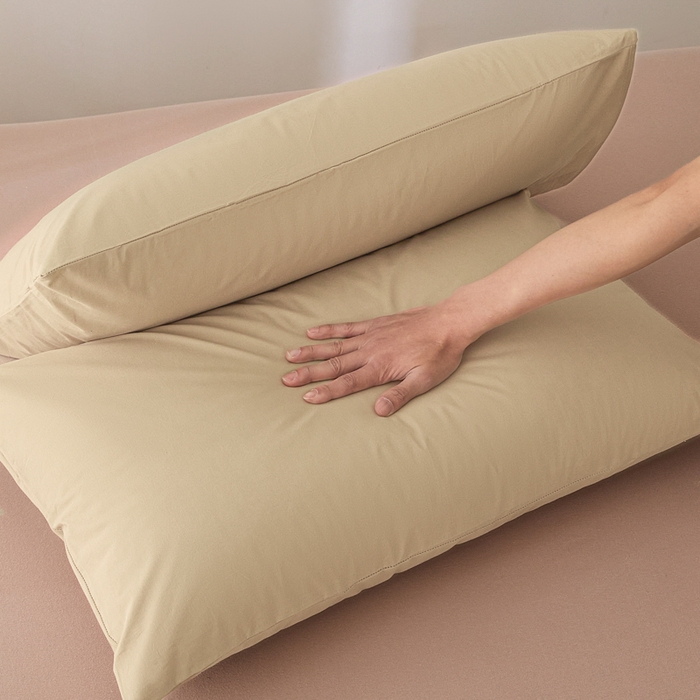 91家纺网 家纺一手货源 找家纺 芬晴家纺 2025新款A类全棉色织防水枕套系列 防水-卡其