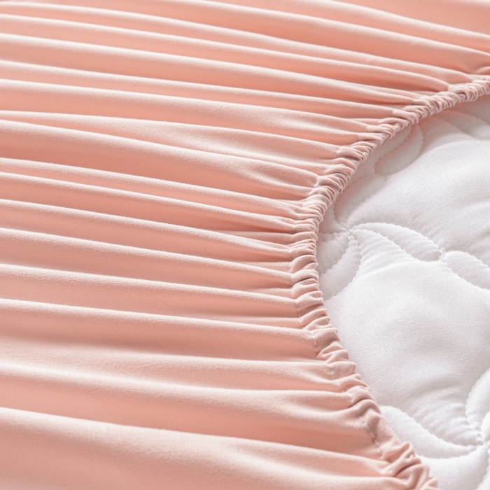 91家纺网 家纺一手货源 找家纺 芬晴家纺 2025新款母婴级大豆防水床笠-马丁-风车 风车-豆沙粉