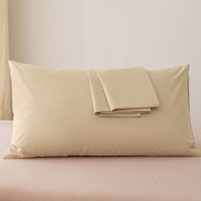 91家纺网 家纺一手货源 找家纺 芬晴家纺 2025新款A类全棉色织防水枕套系列 防水-卡其