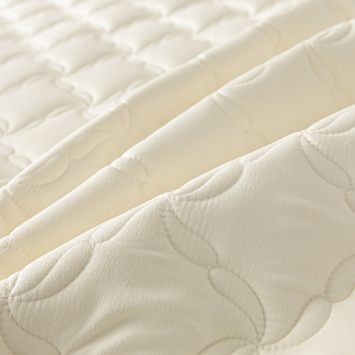 91家纺网 家纺一手货源 找家纺 芬晴家纺 2025新款母婴级大豆防水床笠-马丁-风车 风车-米白