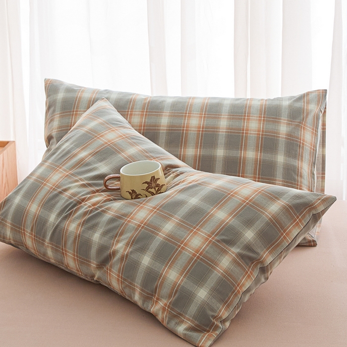 芬晴家纺 2025新款A类全棉色织防水枕套系列 防水-洛卡