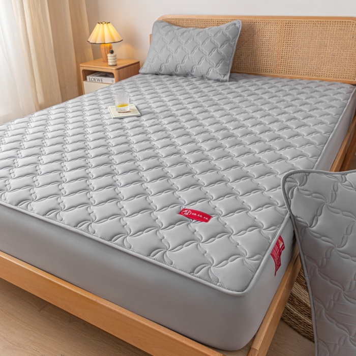 91家纺网 家纺一手货源 找家纺 芬晴家纺 2025新款母婴级大豆防水床笠-马丁-风车 风车-星灰