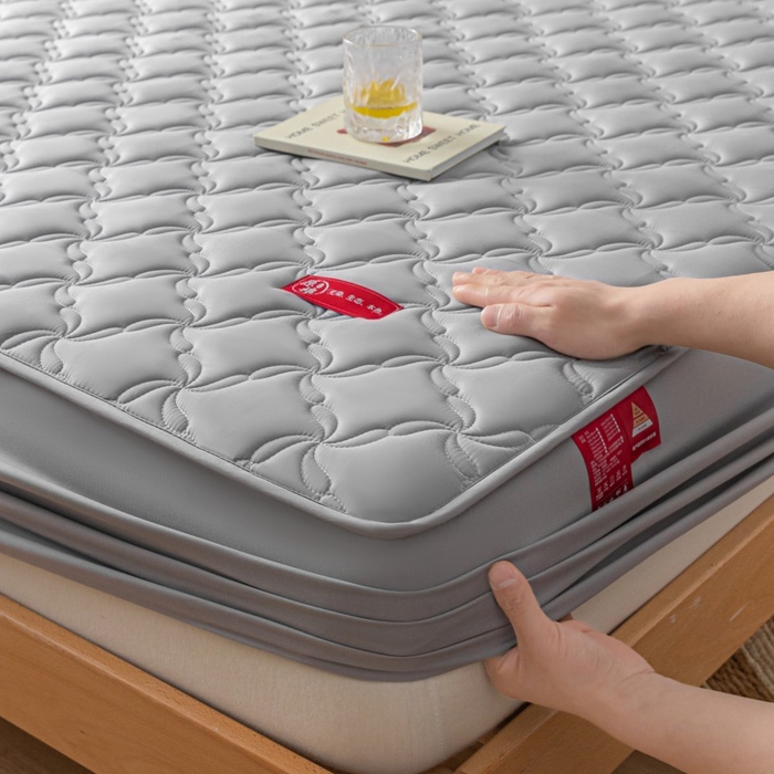 91家纺网 家纺一手货源 找家纺 芬晴家纺 2025新款母婴级大豆防水床笠-马丁-风车 风车-星灰