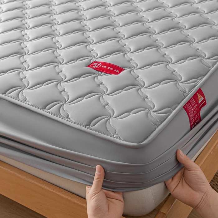 91家纺网 家纺一手货源 找家纺 芬晴家纺 2025新款母婴级大豆防水床笠-马丁-风车 风车-星灰