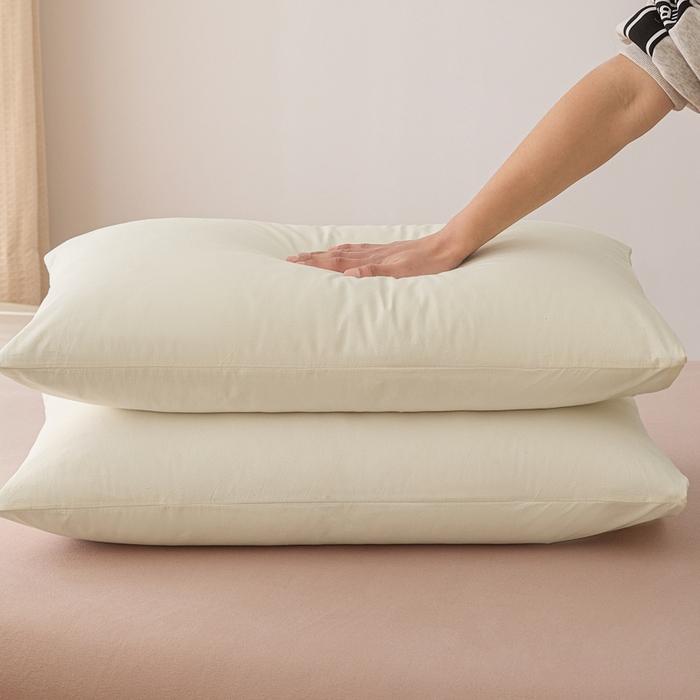 91家纺网 家纺一手货源 找家纺 芬晴家纺 2025新款A类全棉色织防水枕套系列 防水-奶白