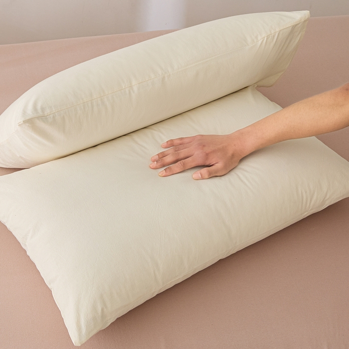 91家纺网 家纺一手货源 找家纺 芬晴家纺 2025新款A类全棉色织防水枕套系列 防水-奶白