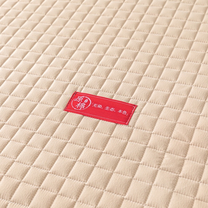 91家纺网 家纺一手货源 找家纺 芬晴家纺 2025新款母婴级大豆防水床笠-马丁-风车 马丁-卡其
