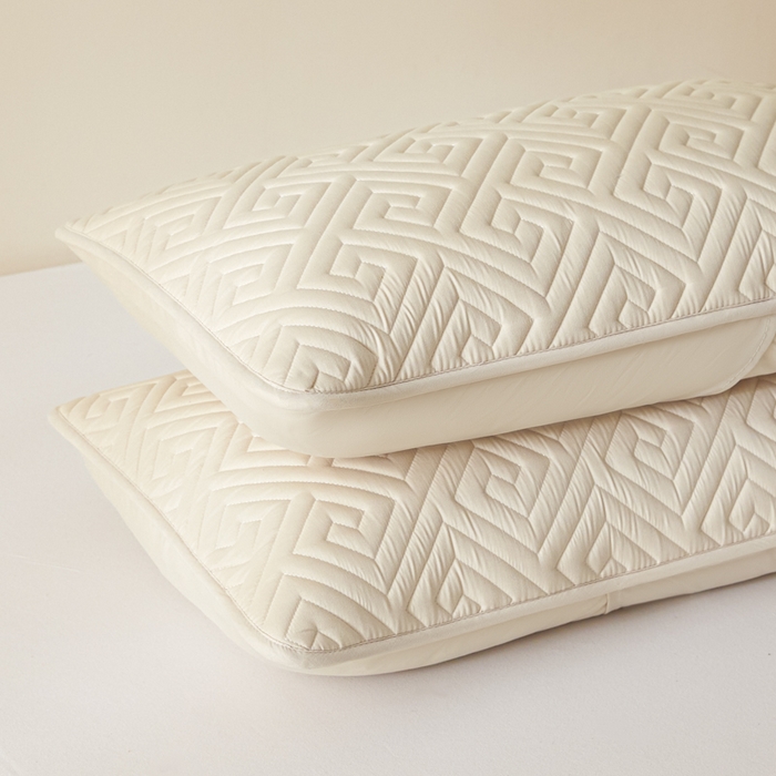 91家纺网 家纺一手货源 找家纺 芬晴家纺 2025新款A类母婴级防水枕套系列 流星-卡其