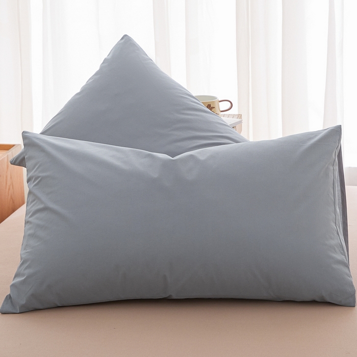 91家纺网 家纺一手货源 找家纺 芬晴家纺 2025新款A类全棉色织防水枕套系列 防水-浅灰