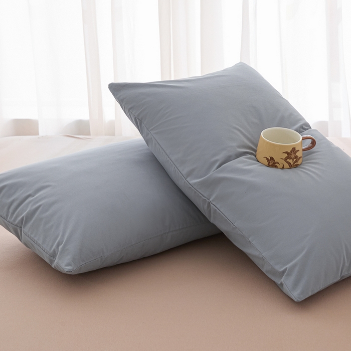 91家纺网 家纺一手货源 找家纺 芬晴家纺 2025新款A类全棉色织防水枕套系列 防水-浅灰