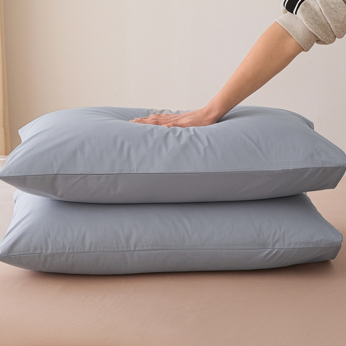 91家纺网 家纺一手货源 找家纺 芬晴家纺 2025新款A类全棉色织防水枕套系列 防水-浅灰