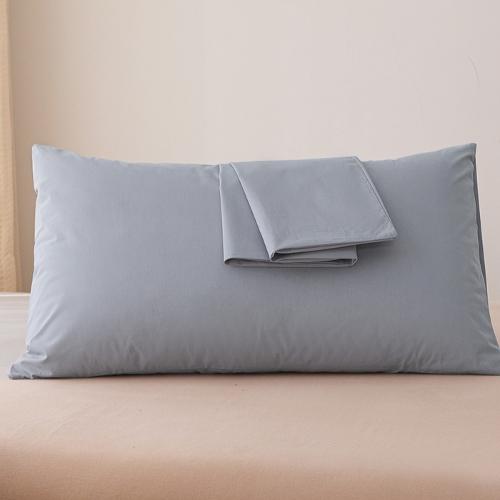 91家纺网 家纺一手货源 找家纺 芬晴家纺 2025新款A类全棉色织防水枕套系列 防水-浅灰