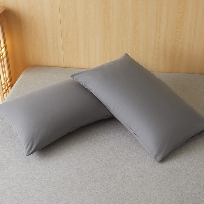 91家纺网 家纺一手货源 找家纺 芬晴家纺 2025新款A类全棉色织防水枕套系列 防水-岩灰