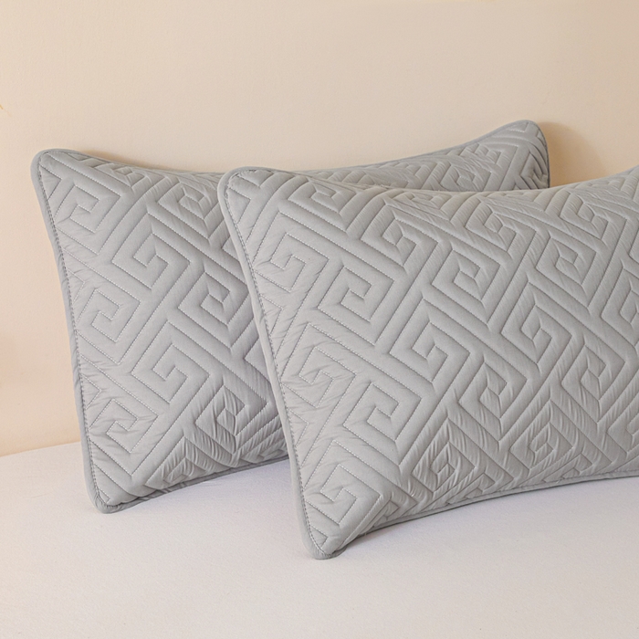 91家纺网 家纺一手货源 找家纺 芬晴家纺 2025新款A类母婴级防水枕套系列 流星-星灰