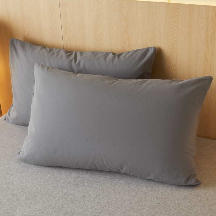 91家纺网 家纺一手货源 找家纺 芬晴家纺 2025新款A类全棉色织防水枕套系列 防水-岩灰